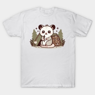 Cute possum Camping T-Shirt